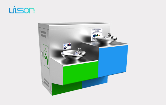 愉升HWC02公园户外饮水台高低盆